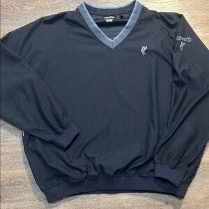 Vintage Ashworth Weather Systems Black V-Neck Men's Pullover